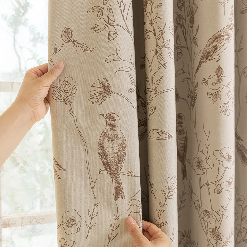100% Blackout Printed Curtains 1 Panel with Grommet Top for Privacy and Sunlight Blockage Home Decor Curtains for Living Room