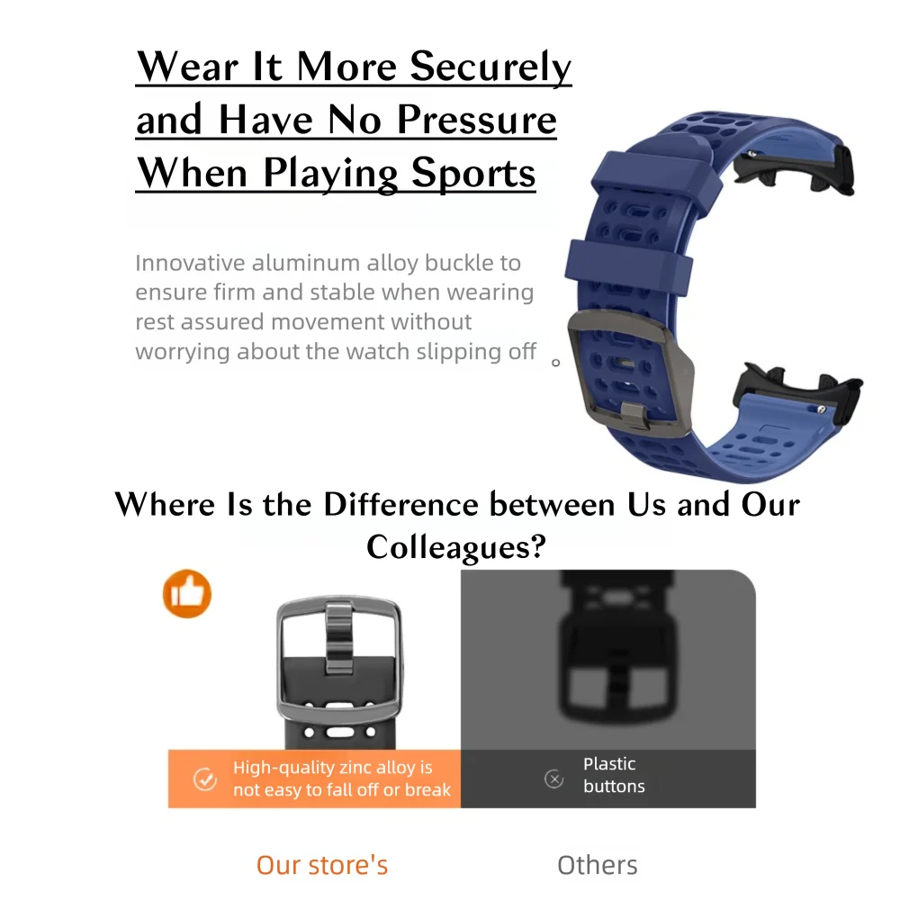 Cinturino in silicone traspirante per cinturino Honor Watch Fori d'aria + cinturino sportivo regolabile con fibbia in lega di zinco Bracciale uomo donna