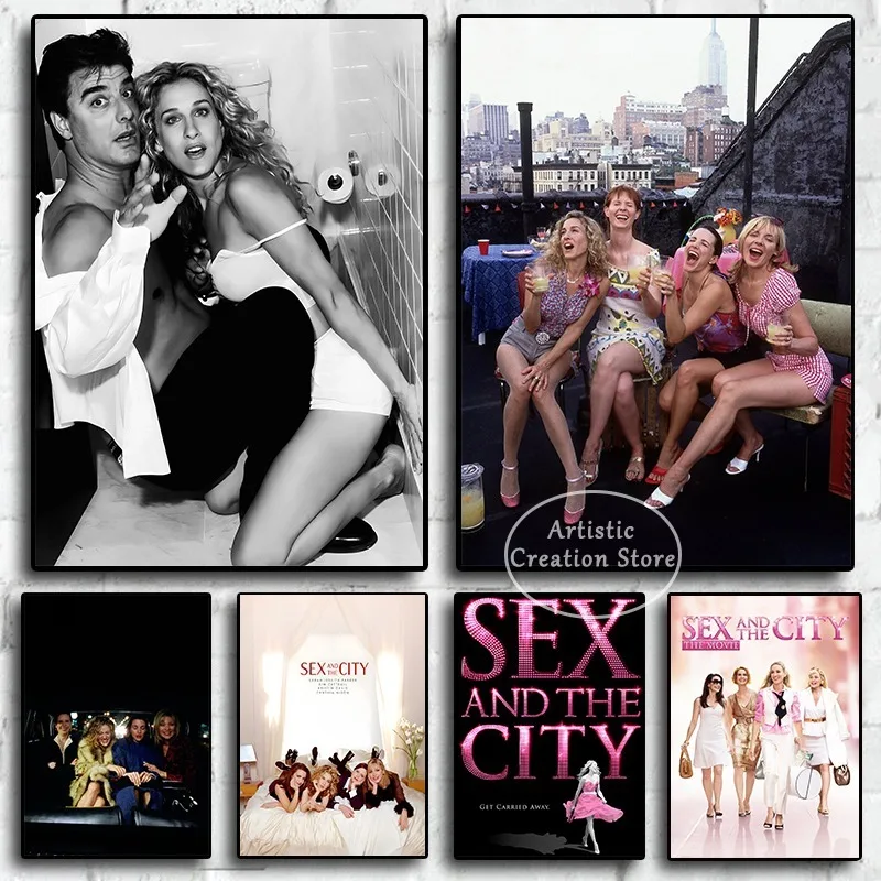 Sexo y la ciudad Carrie y Mr Big Photo Classic 1998 serie de Tv póster impresiones imágenes artísticas de pared pintura en lienzo decoración del hogar regalo