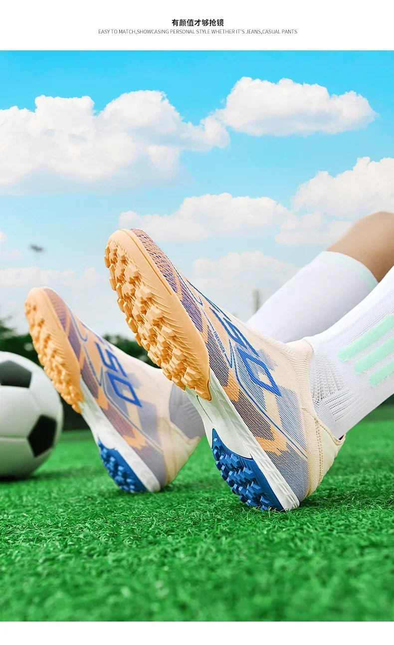 Neue Herren-Fußballschuhe Hochwertige Fußballschuhe Sneakers Rutschfeste Stollenschuhe für Rasen High-Top Futsal Indoor Bestseller Outdoor – Detail 21