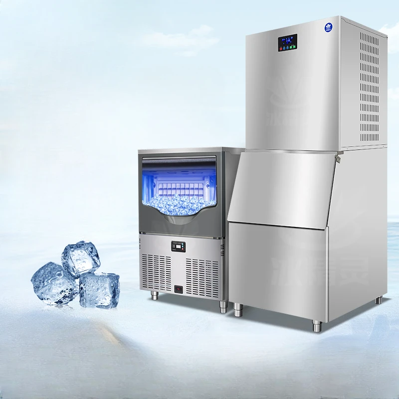 Ice maker, commercial milk tea shop, beverage shop, refrigeration cube ice maker, KTV bar, large fully automatic ice maker