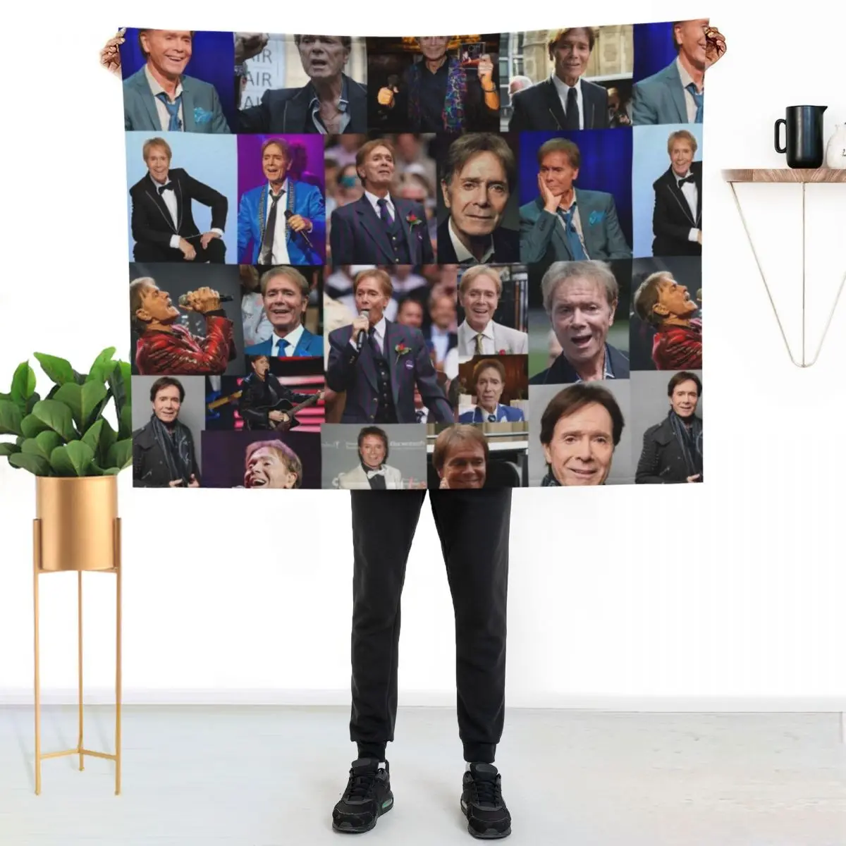 Cliff Richard Veteran English Singer Squarish Photo Collage Throw Blanket Luxury Throw Custom Plush Decorative Throw Blankets