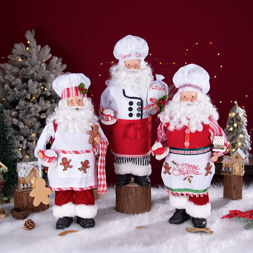 

50cm Height 2024 Christmas Decor Big Santa Claus Doll Grandpa New Year Home Room Decoration Gift Christmas Tree Ornaments Decor