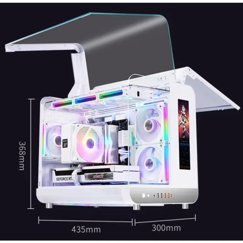 

2025 hot sale 2025 Phantom Supercomputer Tower New Design Desktop Computer Case MicroATX TYPE-C Interface Supports ATX/MATX Digi