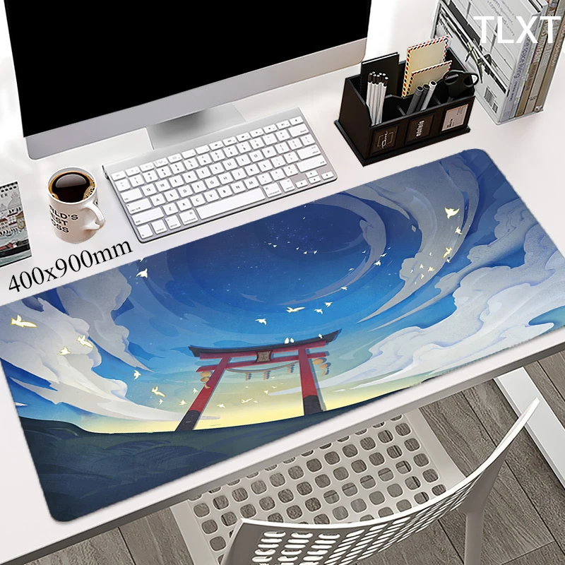 

Torii Gate Mousepads Deskmat Anime Scenery Art Mousepad Large Mouse Mat Rubber Desk Pads Keyboard Mats Big Mouse Pad 900x400