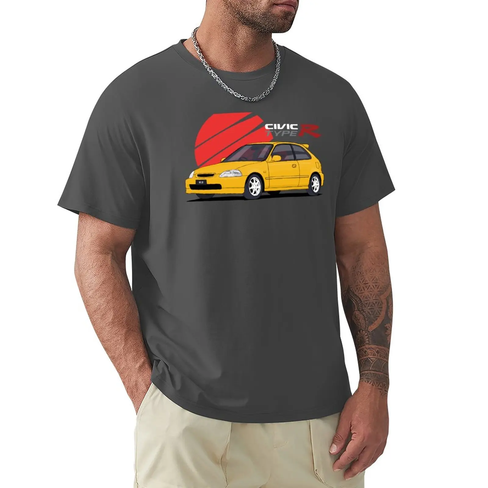 Civic EK9 Type R - Sunlight Yellow Y-56 T-Shirt custom t shirts design your own sweat shirt t shirts for men cotton