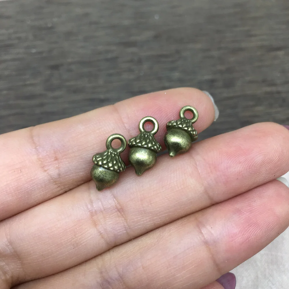 

50Pcs Alloy Pendant Charm DIY Acorn Pine Cone Pendants for Necklace Bracelet Earrings Keychain Jewelry Accessories