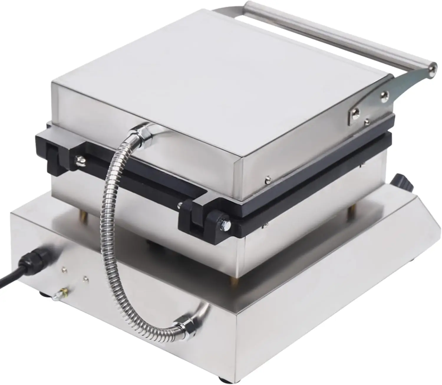 Juego de desayuno de 1750w, máquina para hacer gofres de acero inoxidable, gofrera cuadrada, platos extragrandes antiadherentes, Control de temperatura y tiempo