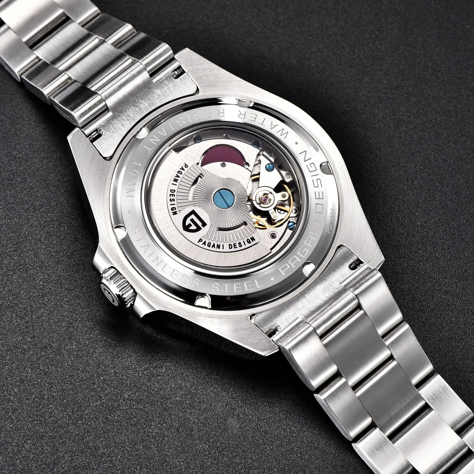 Pagani Design 2026 New Men\'s Automatic Mechanical Watch Gmt Sapphire Stainless Steel Waterproof 10Bar Luminous Bwg-9 Reloj Hombr
