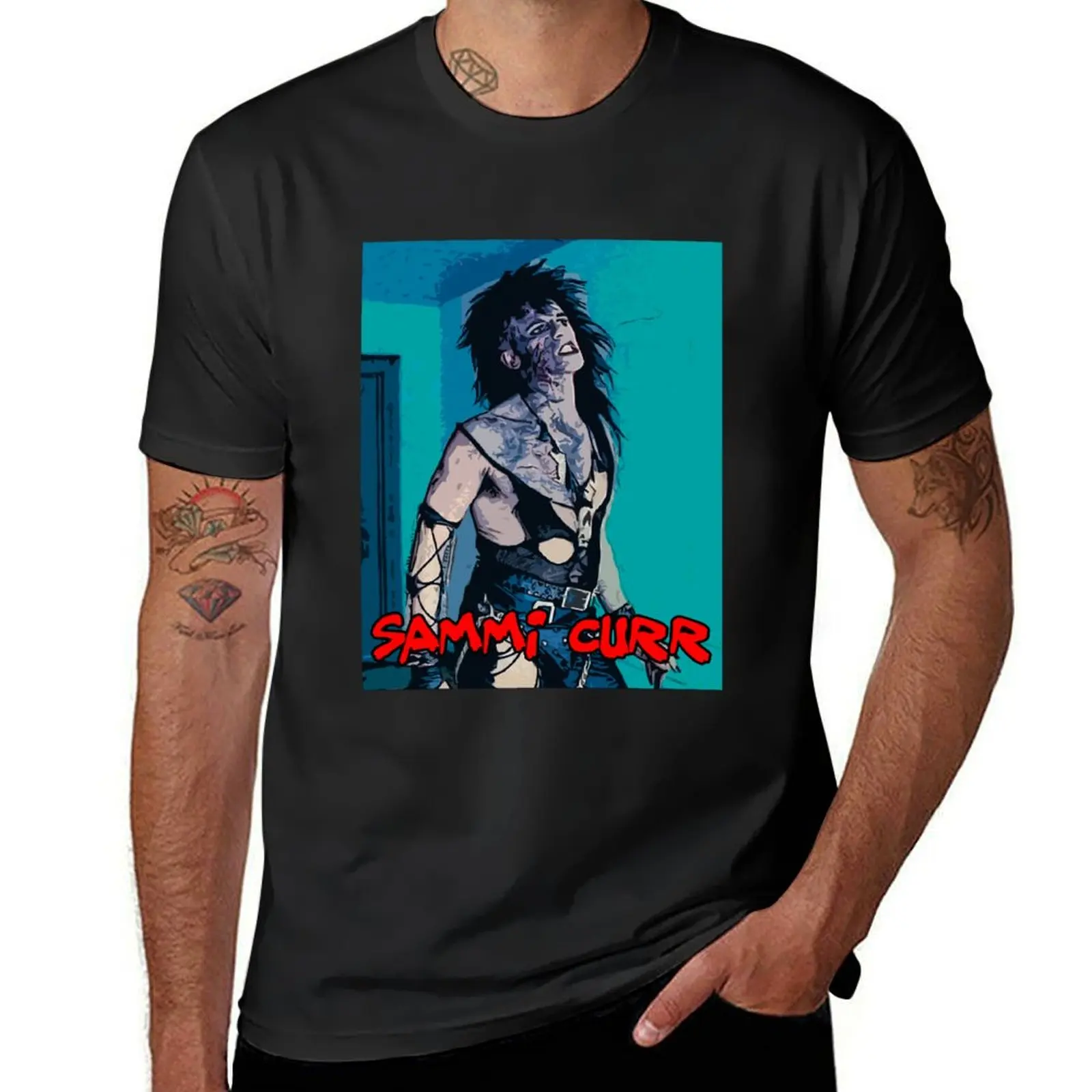 80s horror movies sam curr T-shirt summer tops plain black t-shirts for men