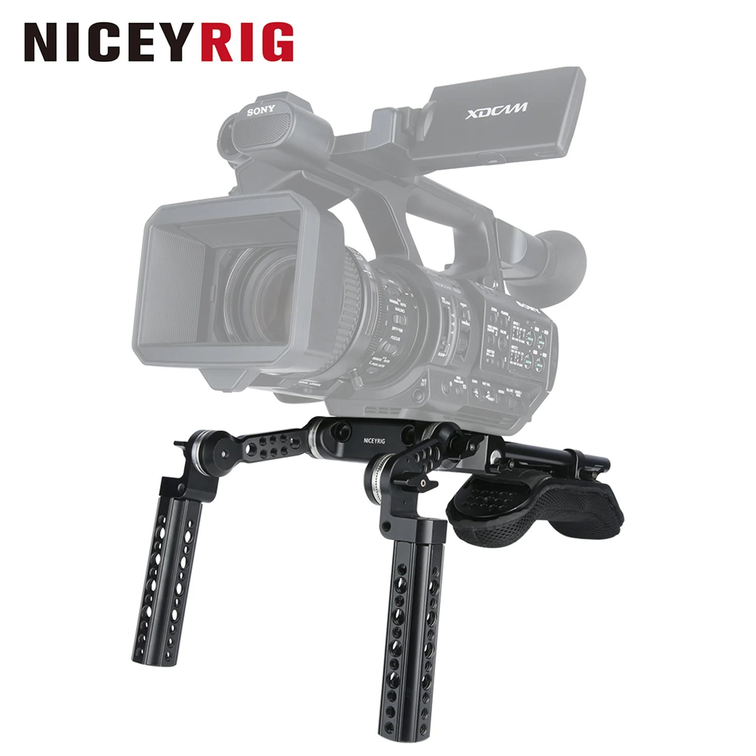 

NICEYRIG Universal Shoulder Pad Kit 15mm Rod Support System with Rosette Cheese Handle Grip