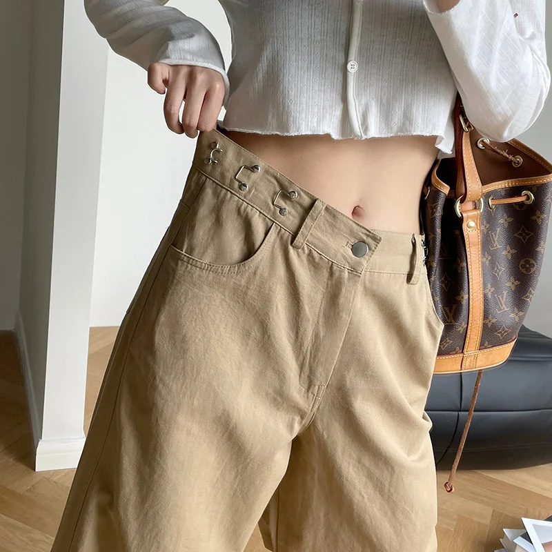 Harem Pants Female Korean Version of The Autumn New Adjustable Waist Casual Pants Nine Points Casual Pants Feet Pants Harajuku