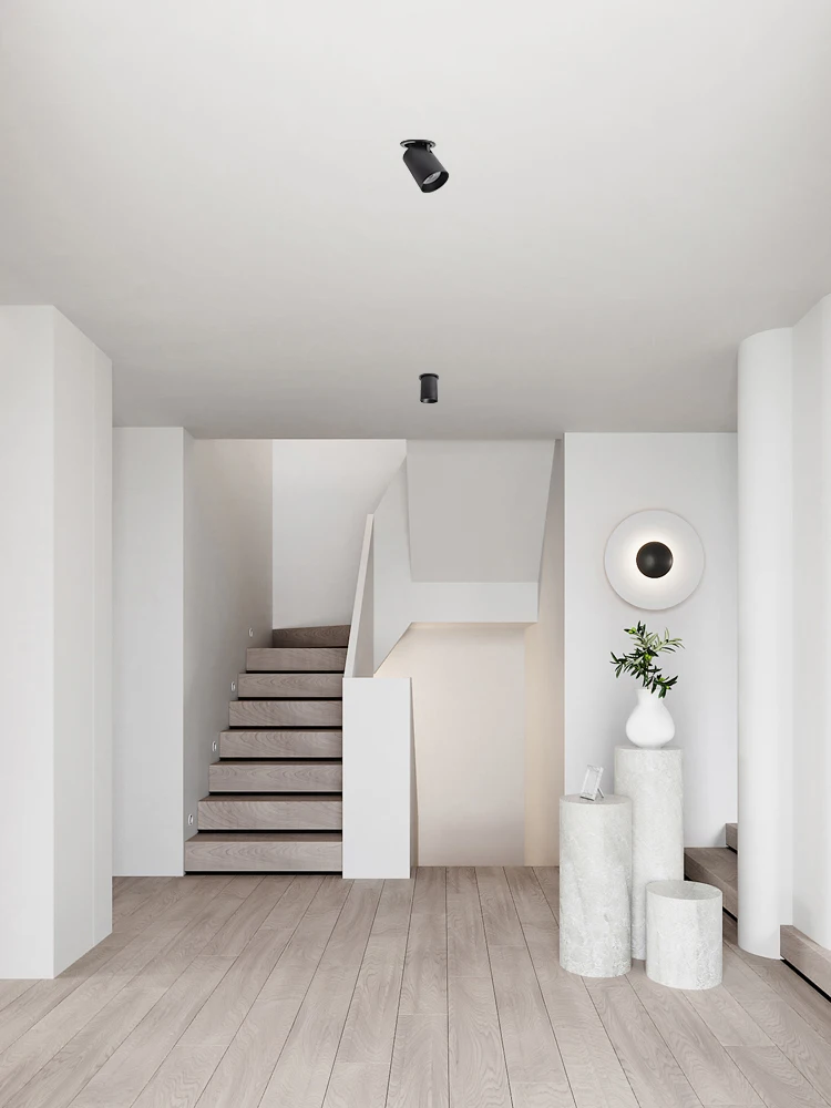 BRGT LED Spotlights 7W12W Recessed White Black Ceiling Lamp Aluminum Adjustable Foco Downlight For Kitchen Home Indoor Lighting