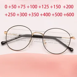 Vintage Metal Reading Glasses with Round Frames for Presbyopia Eyewear +1 +1.5 +2 +2.5 +3 +3.5 +4 +4.5 +5.0 +5.5 +6.0