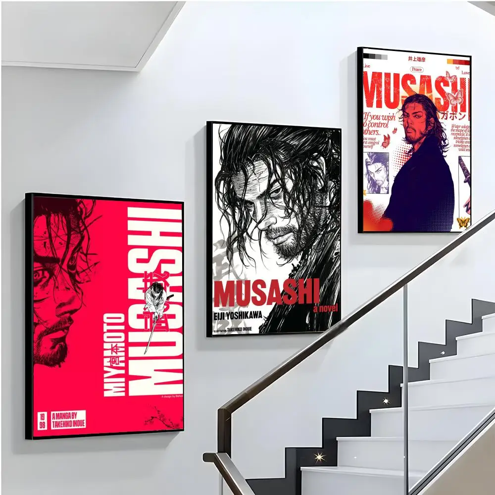 ملصق M-Miyamoto Musashi ملصق مثالي ذاتي اللصق مصمم لمساحات مكتب الطعام المنزلية المتينة