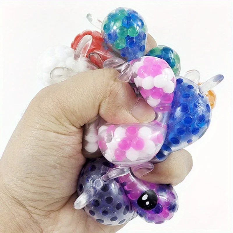 Bunny Beads Decompressing Balls Pinch Funny Adult Decompressing Toys Decompressing Rabbit Squishy Balls Squeeze Toys uovo di pasqua