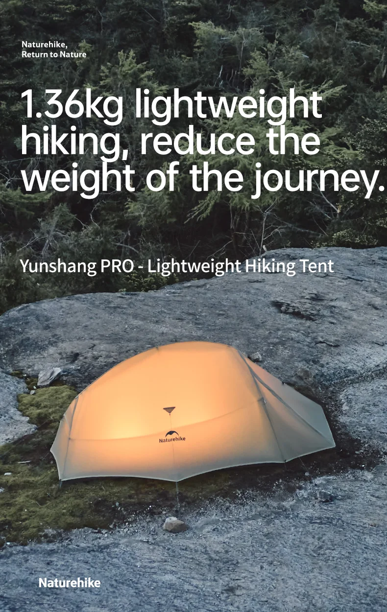 Naturehike Cloud Up Campingzelt Pro Wanderzelt Bergsteigerzelt Reisezelt Outdoor Übernachtungszelt Wasserdicht Winddicht Ultraleicht Tragbarer Sonnenschutz – Detail 1