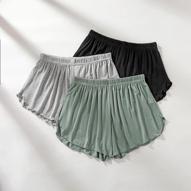 High Waist Modal Shorts Women's Summer Lace Underwear Safety Pants Loose Casual Sports Yoga Thin Home Sleepwear Pants