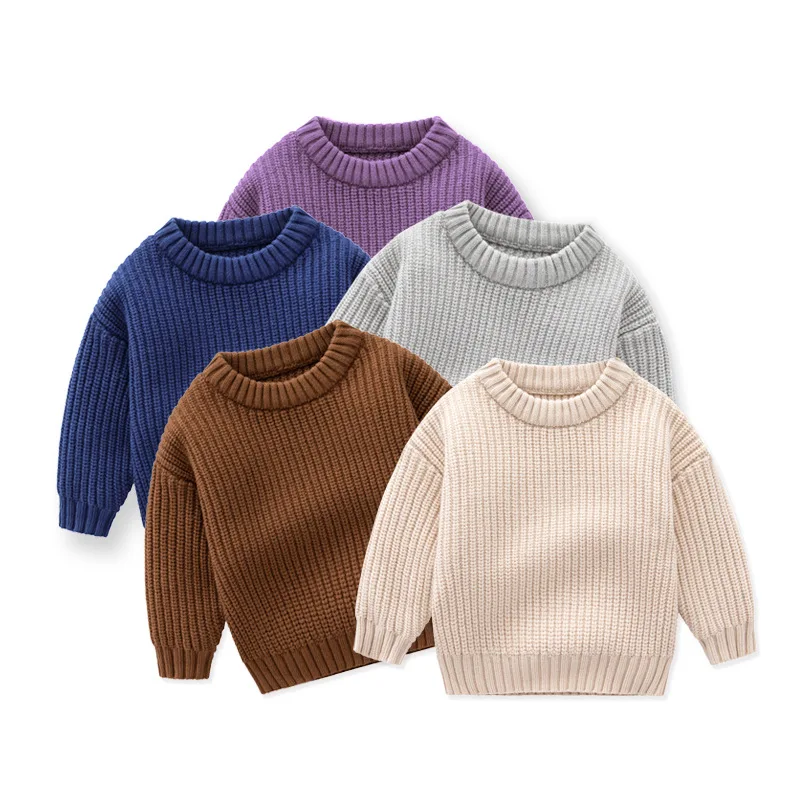 Suefunskry Neugeborenes Mädchen Junge gestrickt lose Pullover lässige Tops Kinder kleidung 3m-5ylong Ärmel Herbst Winter Pullover fest