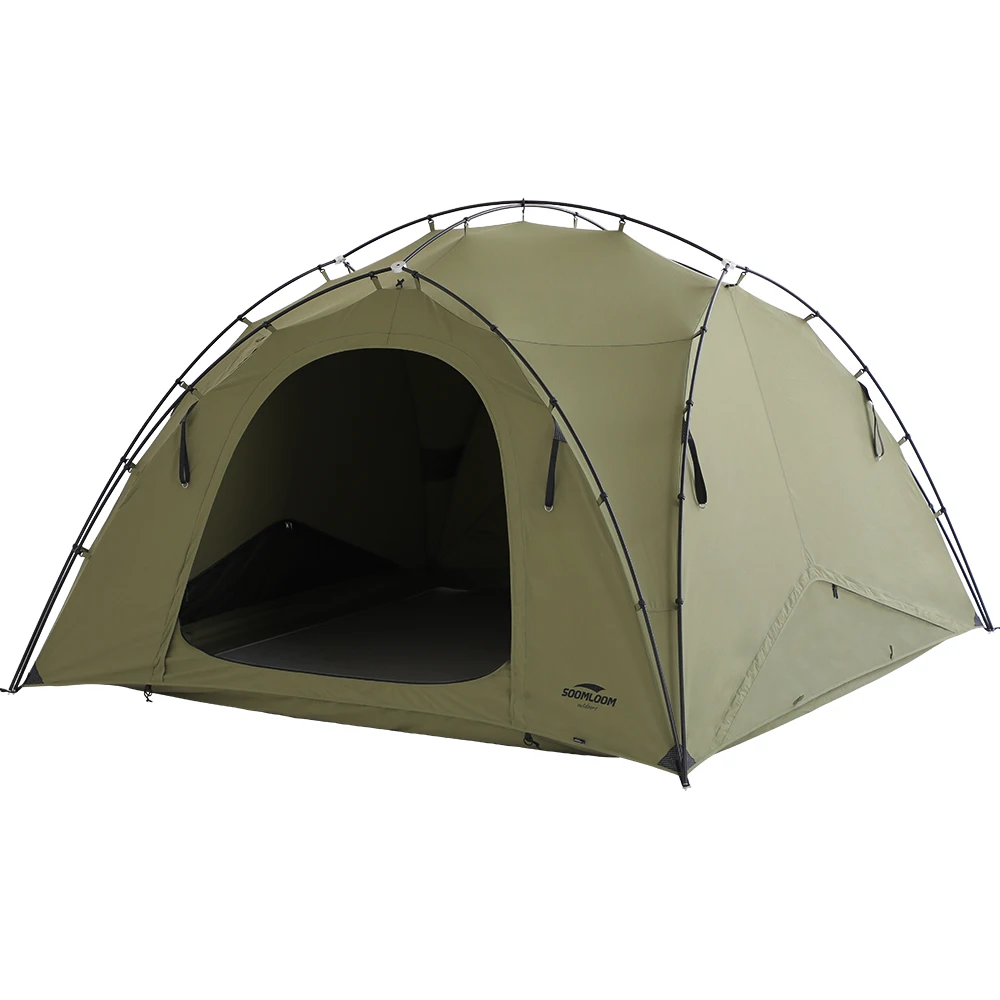 Soomloom Double Y-Shaped Pole Tent with VIKING Bonfire Chimney