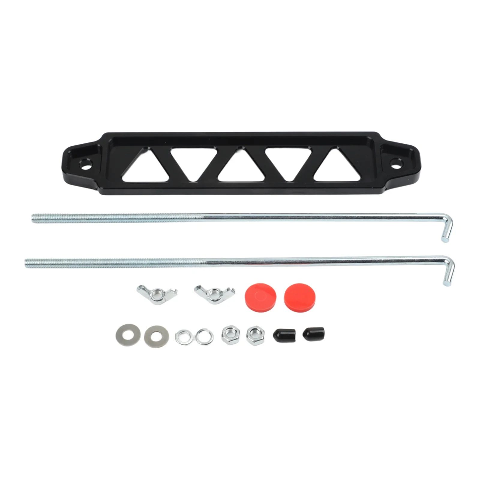 1Pc Car Battery Tie Down Bracket Aluminum Alloy 190MM Auto Battery Hold Down Bracket Battery Mount Holder Hold Lock Auto Part
