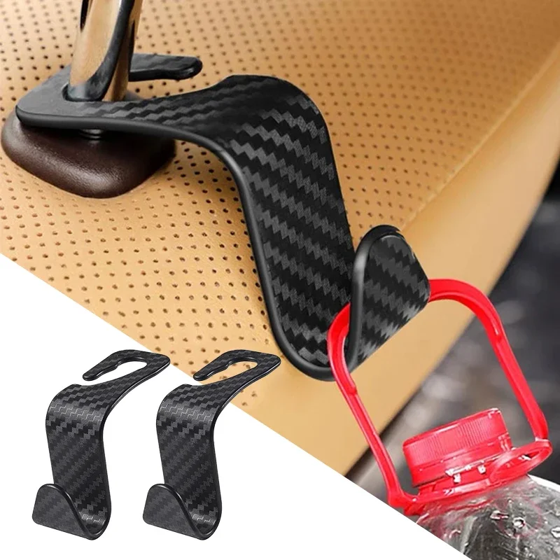 For Lexus GS300 LS430 RX450h NX ES UX US RC LX GX IS RX 200 250h 350h Car Seat Back Hook Carbon Fiber Black Atuo Storage Hooks