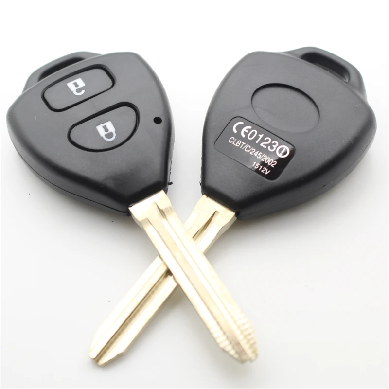 

XIEAILI OEM 10 шт., 2 кнопки, сменный чехол для ключей, чехол для дистанционного ключа для Toyota Rav4 Camry Hilux Yaris