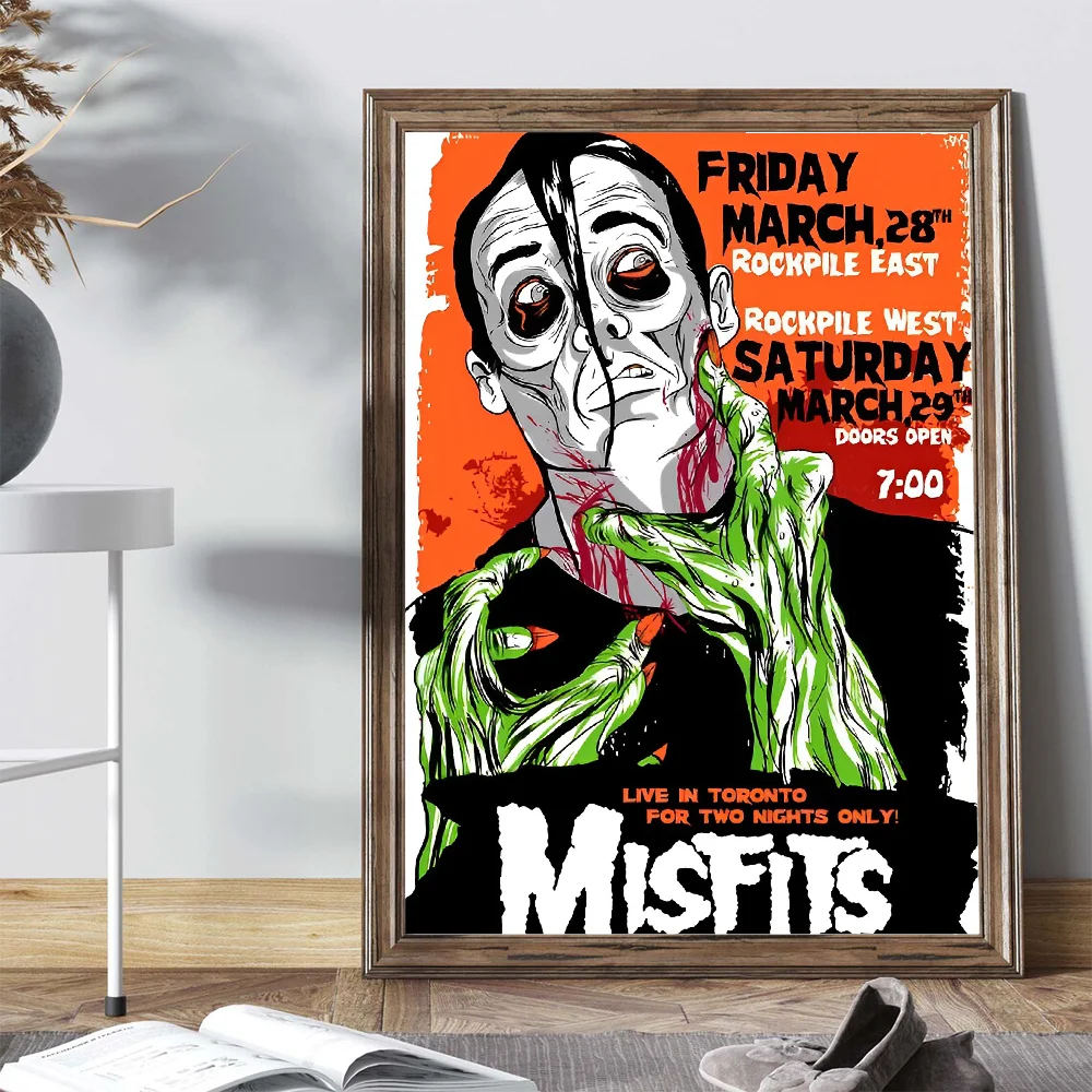 M-Misfits Hot Poster Self-adhesive Art Poster Retro Kraft Paper Sticker DIY Room Bar Cafe Vintage Decorative Painting