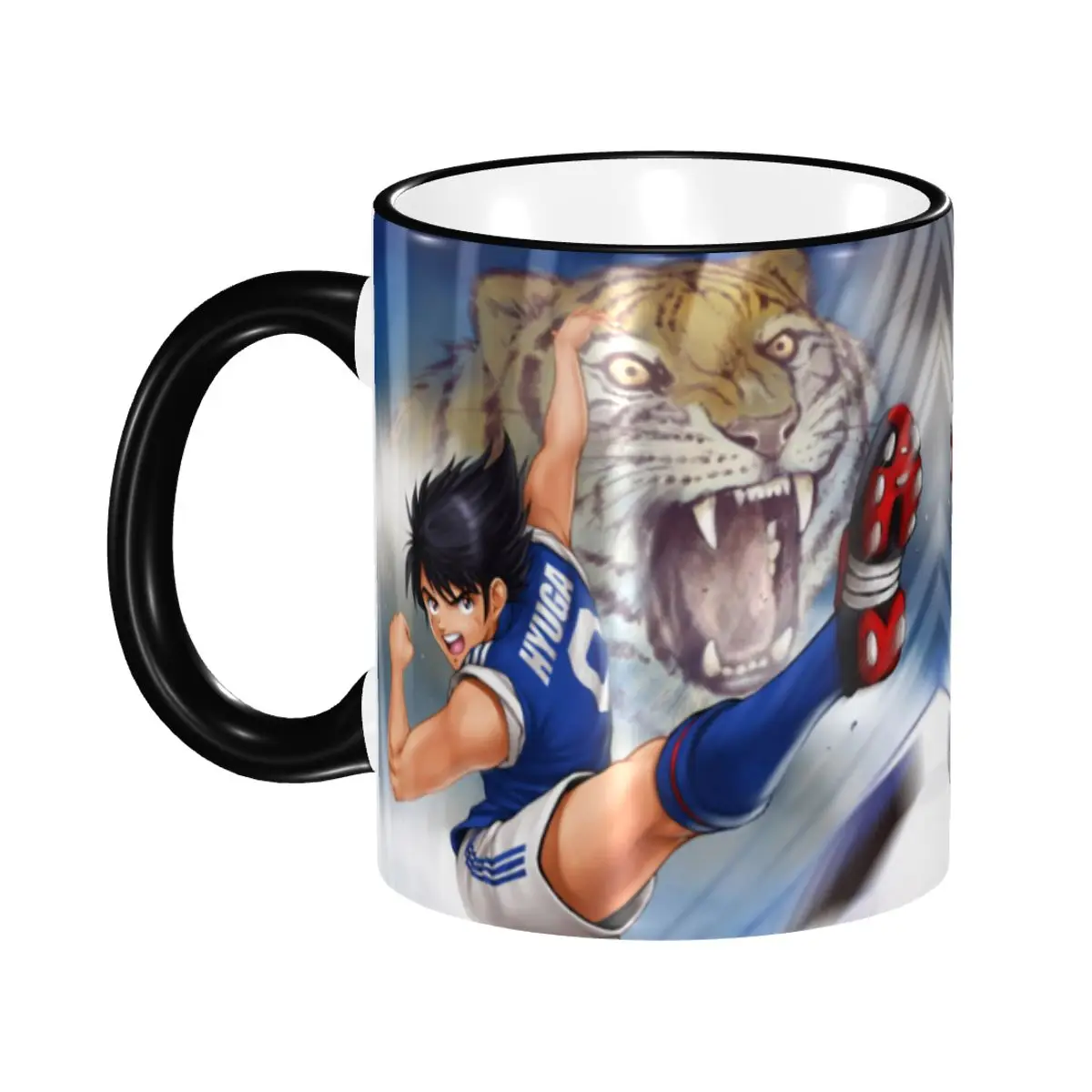 C-Captain T-Tsubasa Manga Mugs Cool Kojiro Hyuga Shoot Coffee Ceramic Mug Creative Present