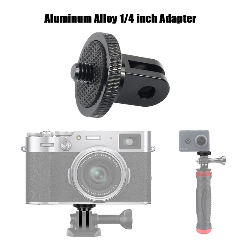 Aluminum Alloy 1/4 inch Mini Tripod Adapter Mount for GoPro Hero 13 12 10 9 8 for DJI Xiaomi  Go Pro Accessories for Insta360 X5