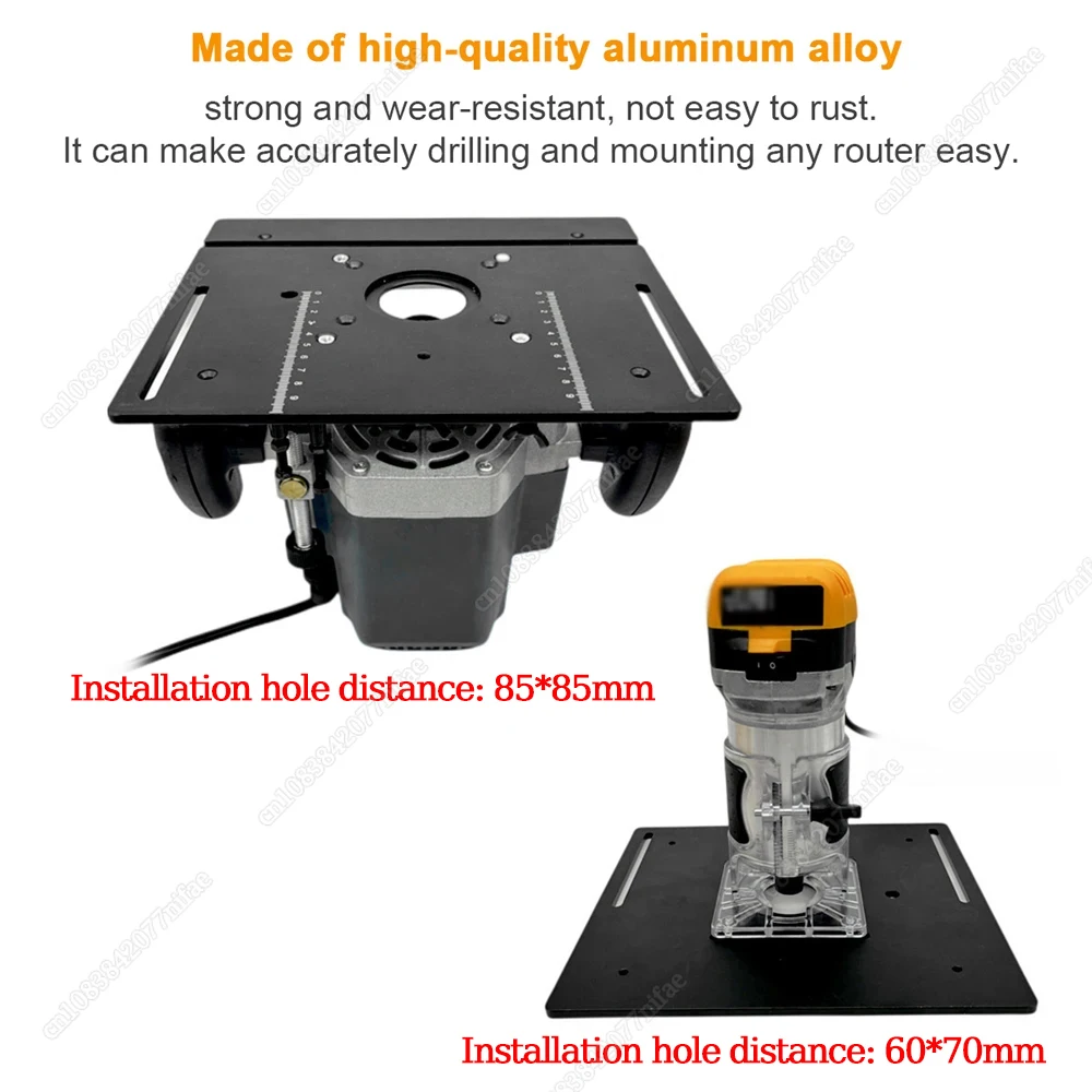 X8 Aluminium Router Table Insert Plate Woodworking Electric Wood Router Flip Plate for Working Benches Router Plate