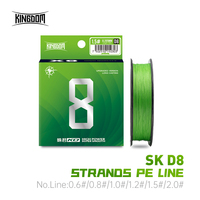 Kingdom SK D8 150m 8-Strand PE Braided Line Japanese Smooth Multifilament Fly Fishing Sea Fishing Carp Steel Wire Line Strong 8X