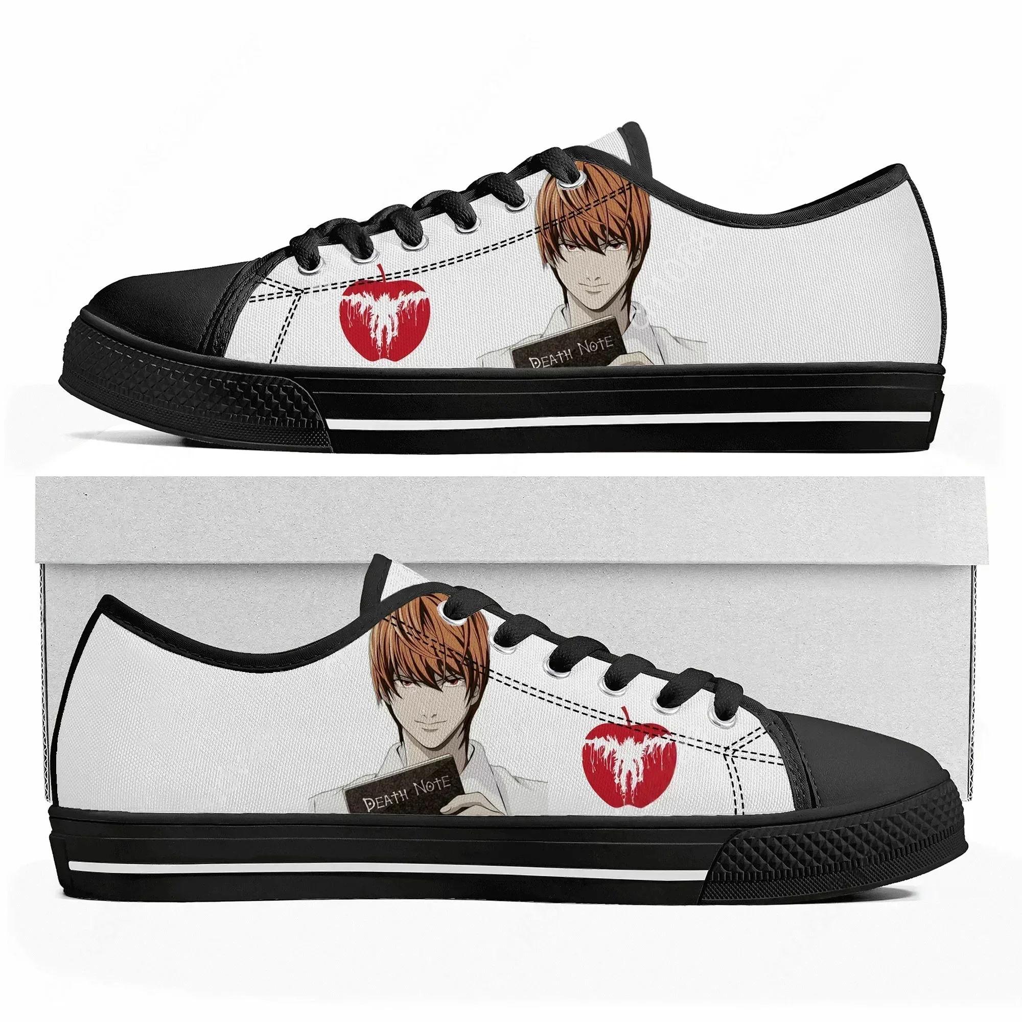 

Anime Death Note Yagami Lawliet L Low Top Sneakers Mens Womens Teenager High Quality Canvas Sneaker Couple Shoes Fashion Shoe