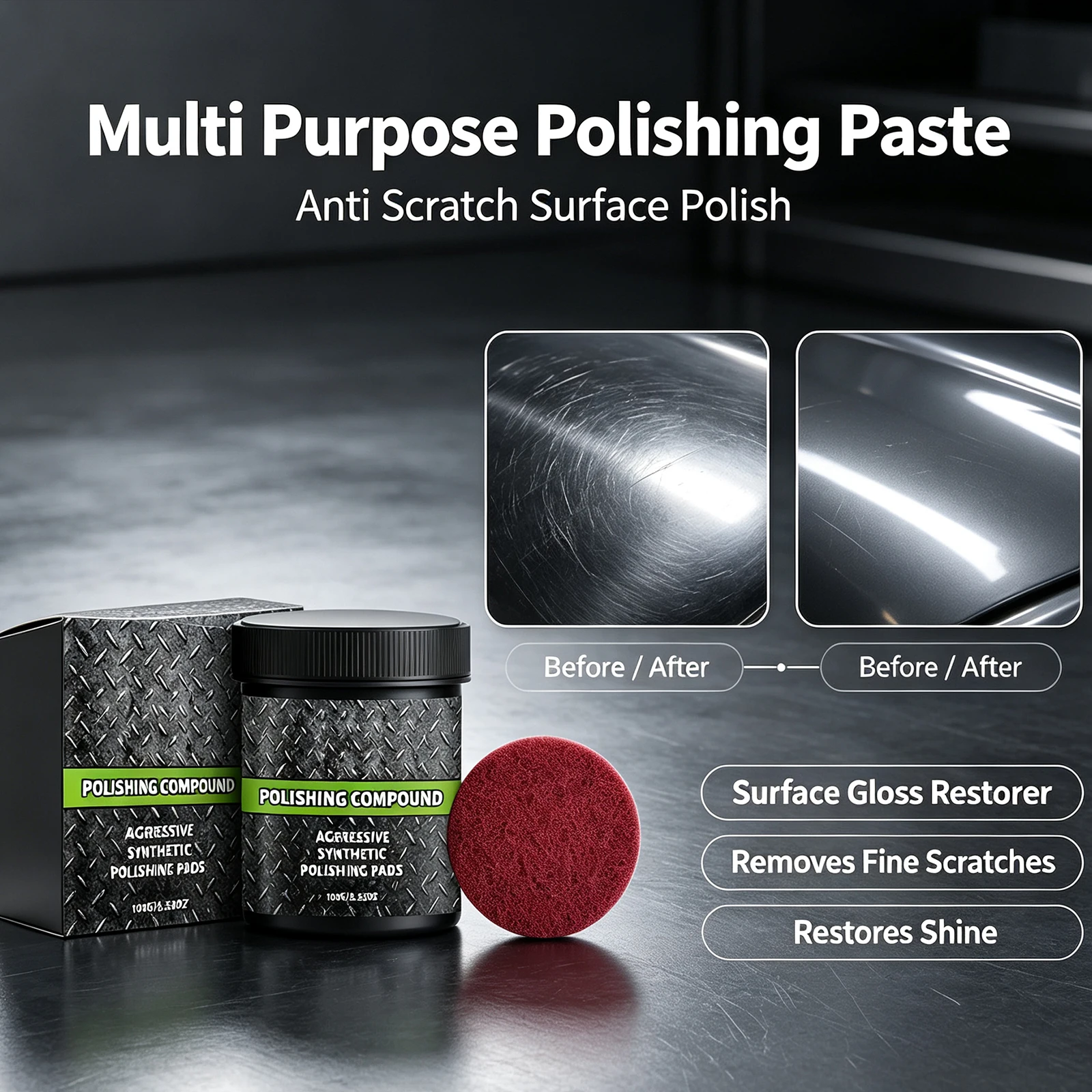 Multi Purpose Polishing Paste Improve Brightening Smoothness Texture No Scratch Multi Material Surface Restoration Maintenance