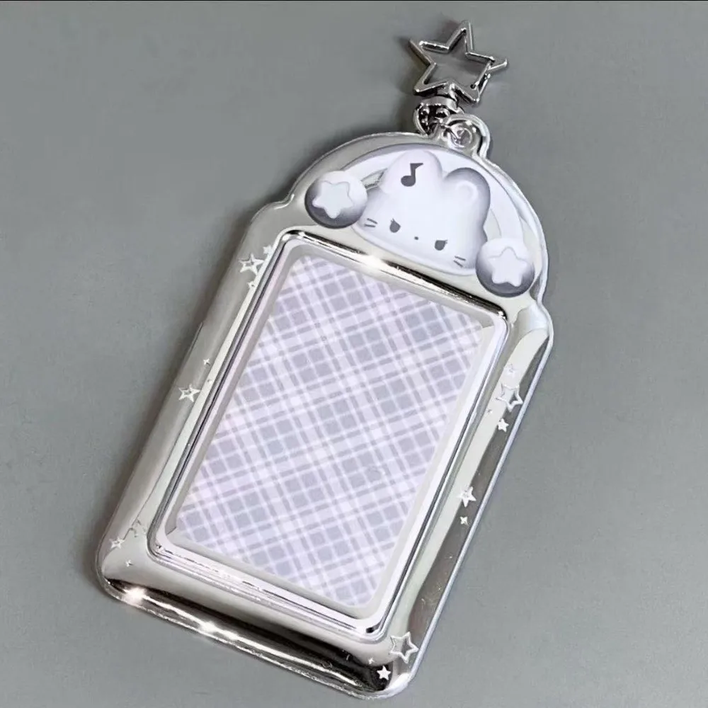 신상품 3인치 고양이 카드 홀더 PVC 체인 장식 아이돌 주변품 카드 홀더 스타 사진 보관 케이스 선물