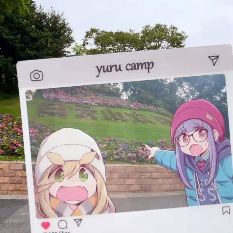 

Laid-Back Camp Anime Acrylic Card Aoi Inuyama Cute Character Group Photo Cards Ornament Toy Friend Kids Brithday Gift Cosplay