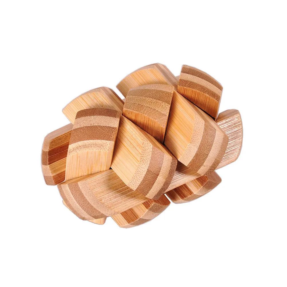 루반 락 우든 3D 브레인 티저 어린이 및 성인용 스트레스 해소 손과 눈의 협응력 IQ 챌린지 게임 우드 퍼즐 에그 3D