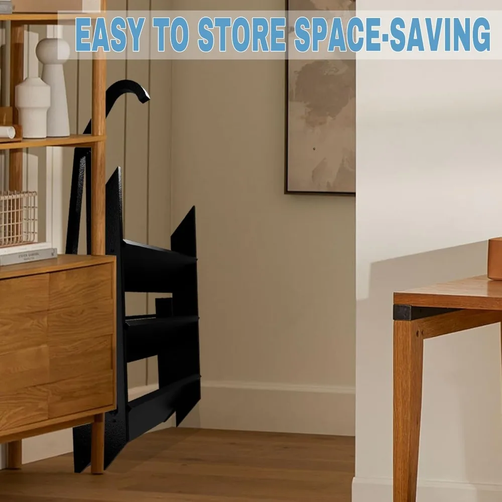 Standard Rolling Ladder 218G Steel with Serrated Tread, Spring Loaded Casters, No Handrails, Unassembled, Suitable for Industria