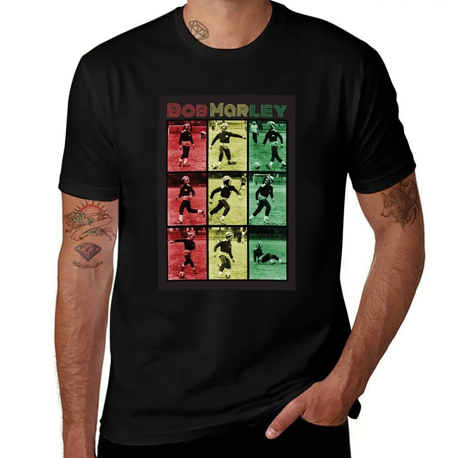 

Bob Marley Soccer T-Shirt cotton man t-shirts cheap stuff shirts graphic tees Men's t-shirts