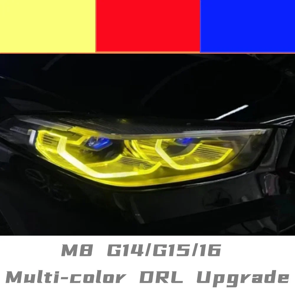 M8 Yellow DRL Module  Multicolor LED Boards Daytime Running Lights For BMW 840i 850i M8 G14 G15 LED Laser Headlight 2019-2022