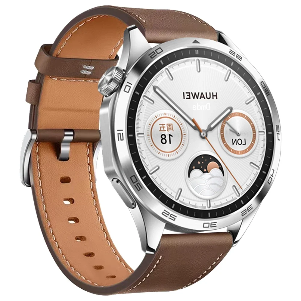 

Кожаный ремешок 22 мм 20 мм для HUAWEI WATCH GT 4 46 мм WATCH 4 Pro GT 3 GT2 Pro 42 мм, ремешок для часов, мягкий сменный браслет