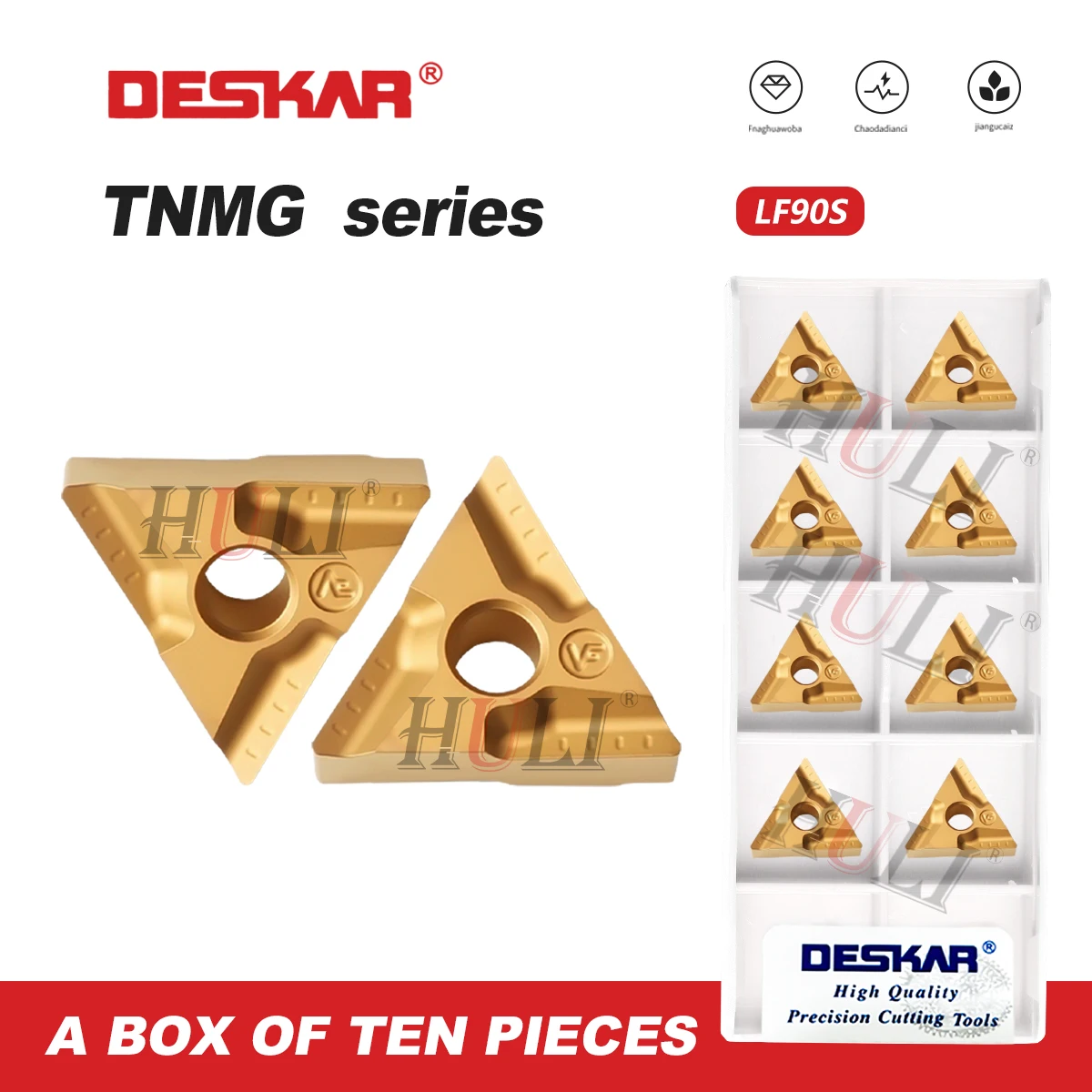 

DESKAR 100% оригинальный токарный станок с ЧПУ, керамика с числовым программным управлением TNMG160404R/L-VF LF90S, используемый для обработки стальных деталей, режущие инструменты