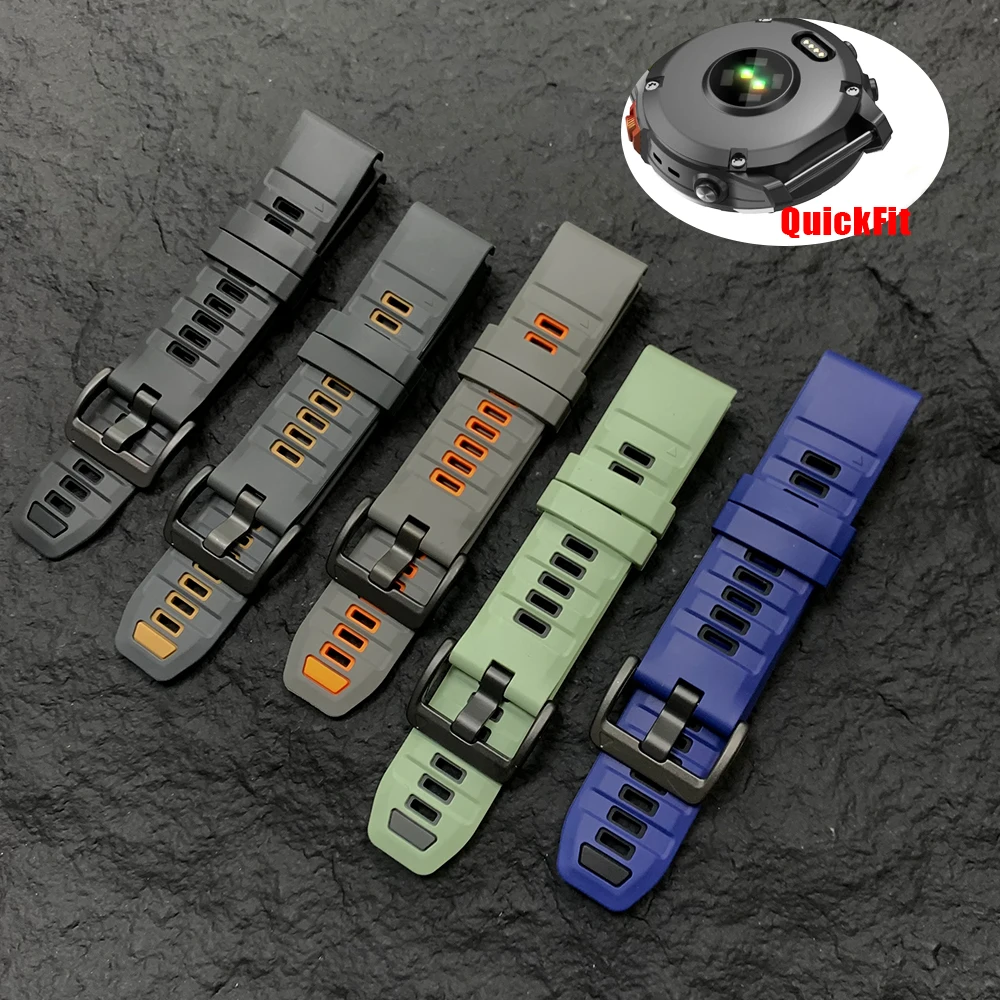 22mm 26mm Silicone Strap For Garmin Fenix 9 Pro Pro Solar 9 8Pro E 7 7X 6X 5X/Enduro 3/Epix/Tactix 8 AMOLED QuickFit Sports Band