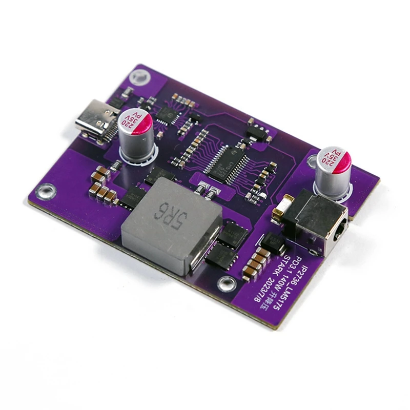 140W Fast Charging Desktop Charger 12-32V Buck-Boost DC5.5X2.5Mm To PD3.1 Conversion Module Type-C Output High Power