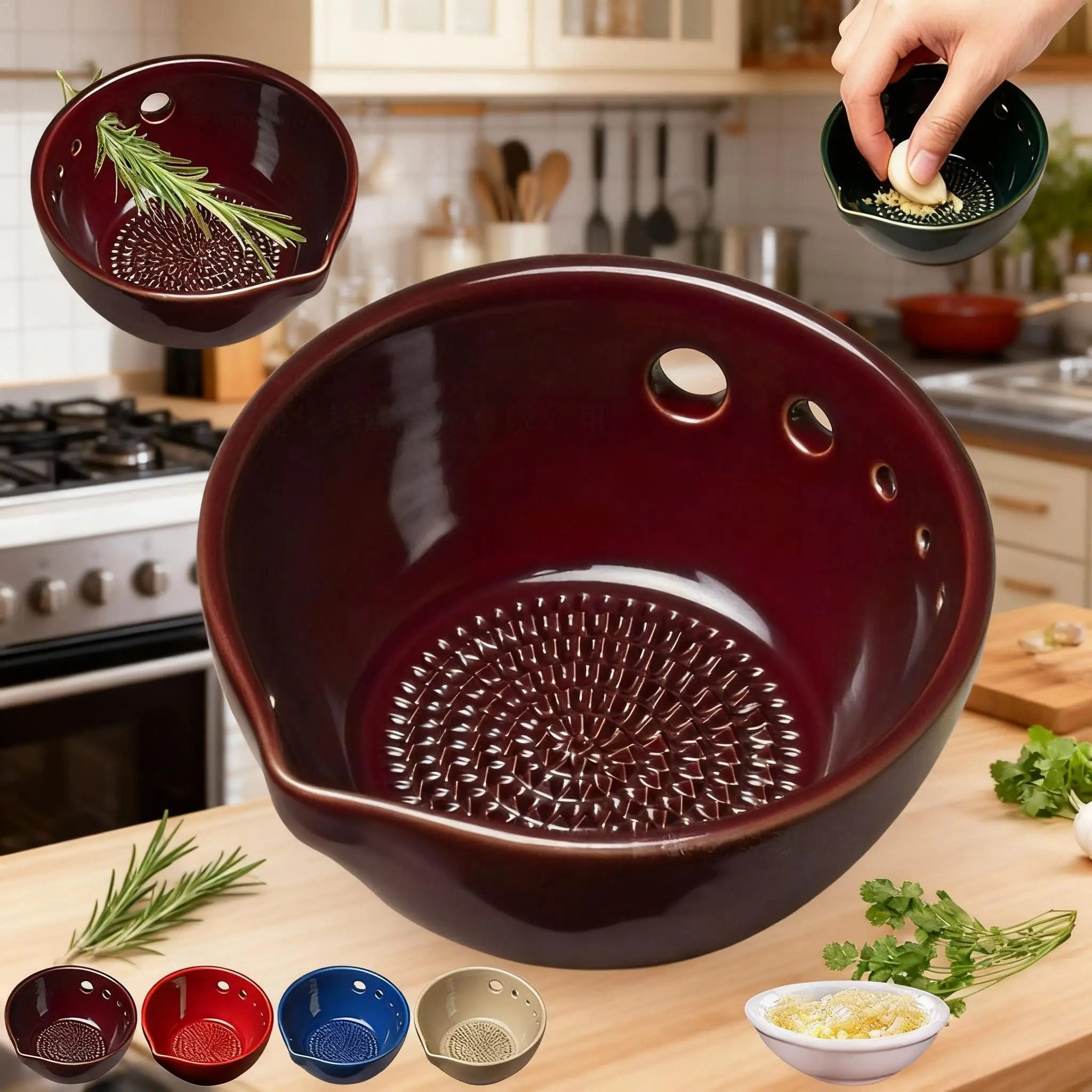 Garlic Grater Handmade Pottery - Kitchen Gadgets Save Time ulasan dan harga