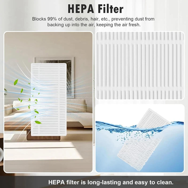 JDZD для Eufy Vacuum Omni C20, запасные части, основная боковая щетка, мешки для пыли, подушечки для швабры, фильтры Hepa, комплект аксессуаров