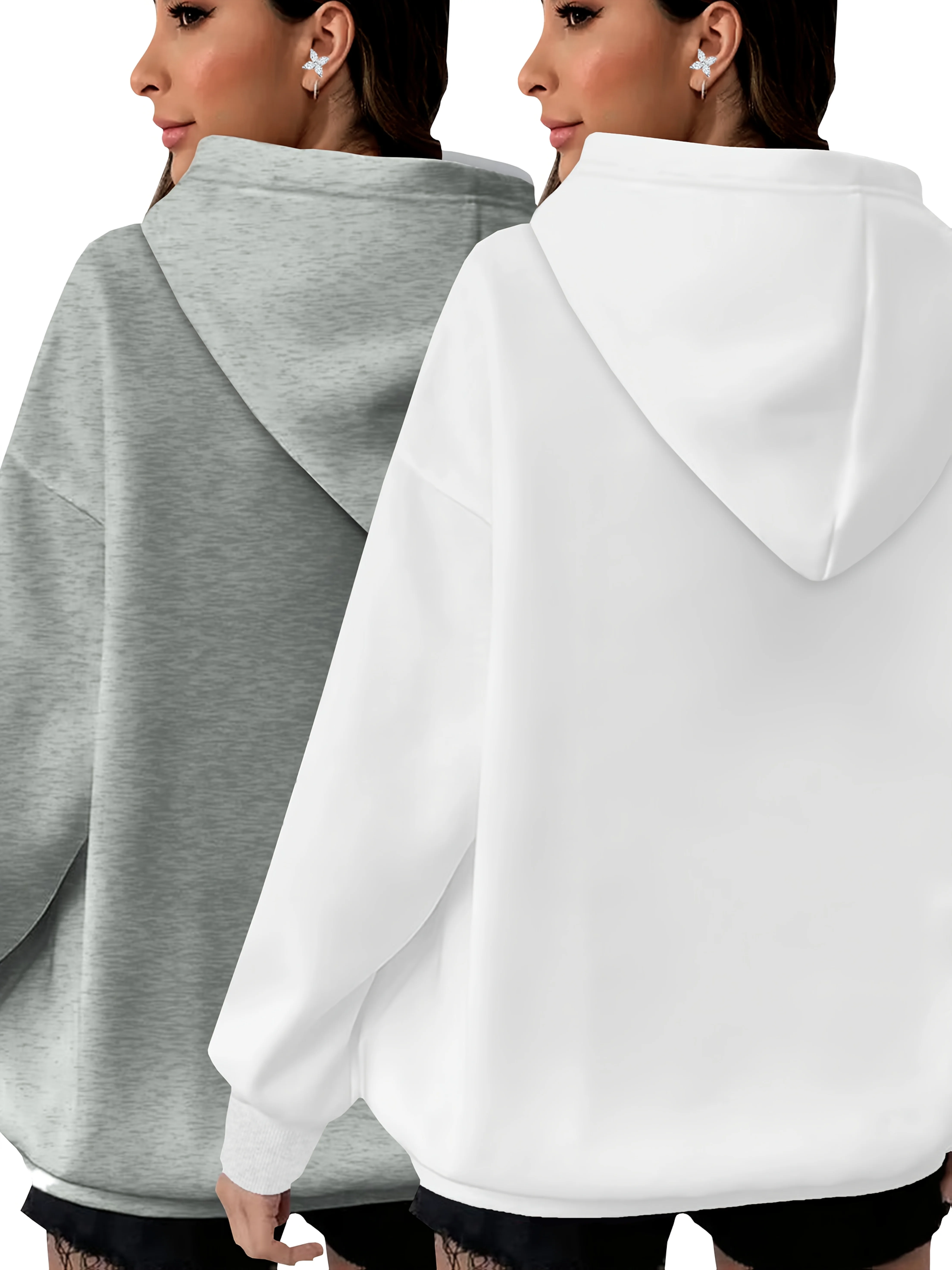 

Hoodies women Fashion Oversized Unisex Hoodies Jacket Sweatshirts Autumn and Winter Fleece Casual Versatile Streetwear