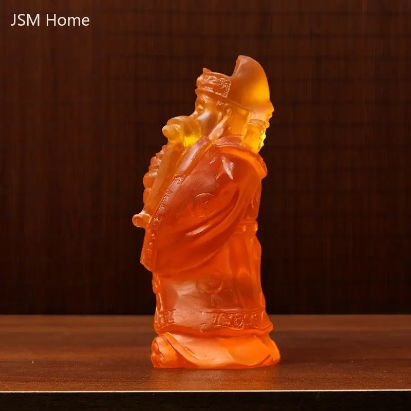 Household Guan Gong Inviting Wealth Buddha Statue Living Room Entrance Offering God of Wealth Office Resin Ornaments