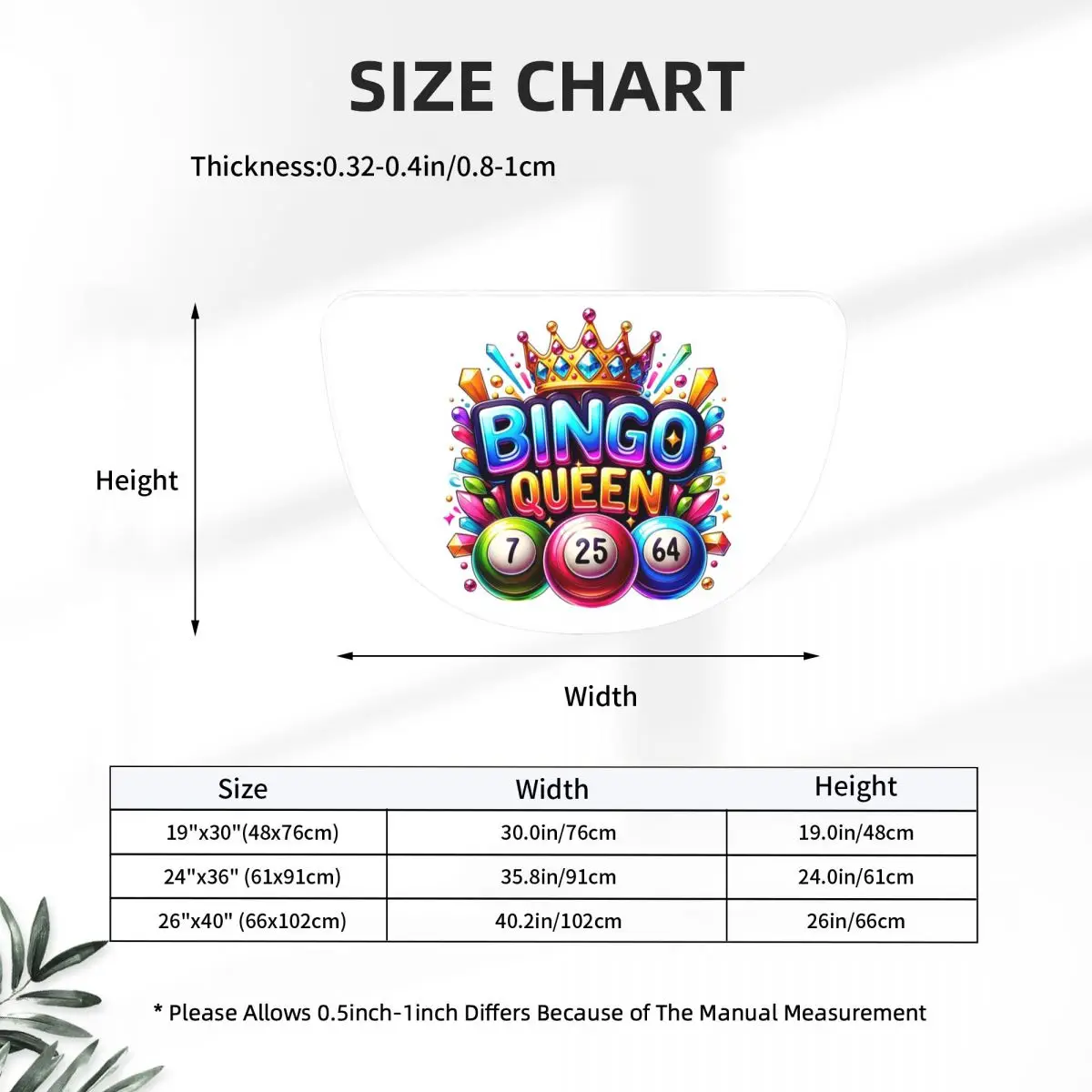 Bingo Queen Best Player Of Vacation Bingo Soft Half Round Doormat Non Slip Bathroom Mat Absorbent Floor Carpet for Living Room