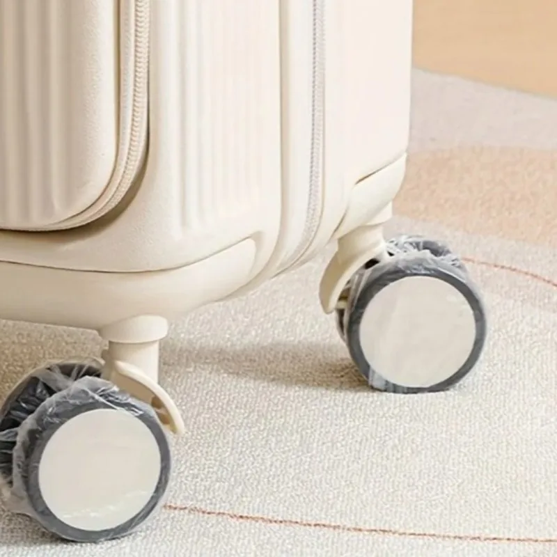 50Pcs Disposable Luggage Wheel Covers, Dustproof Suitcase Wheel Protectors for Travel, Universal Fit for Trolley Bags